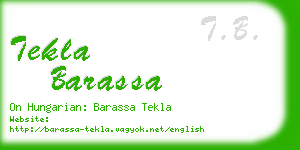 tekla barassa business card